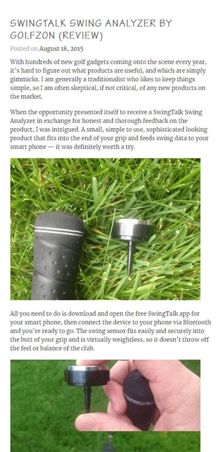 골프 스윙분석기 리뷰 기사 사진